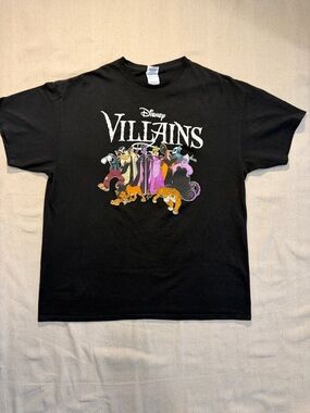 New Disney Villains Black Short Sleeve Tshirt Size XL  Mint